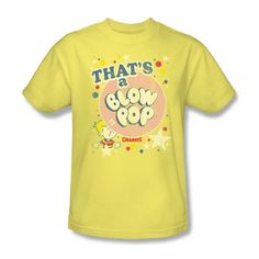 Thats Blow Pop T-shirt retro 80s yellow distressed cotton graphic tee – B.L. Tshirts 90s Shirts Graphic Tees, Kid Core Outfits, Teen Shirts, Kidcore Clothing, Andy Barclay, Blow Pop, Food Pop, Harajuku Street Fashion, Blow Pops