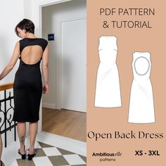 BACKLESS MIDI DRESS PDF Sewing Pattern INSTANT DOWNLOAD | Ready to cut and sew. 📏SIZES XS - 3XL (Check sizechart in photos for details). PLEASE NOTE: To access your pattern files, you will need a reader program. We recommend using Adobe Reader, which you can download for free here: https://get.adobe.com/reader/ You are advised to open your files on a PC/laptop instead of a mobile. This way you can use all features of Adobe Reader.  🧵SKILL LEVEL Intermediate 📥FORMAT Digital files. No physical Pattern Summer Dress, Summer Dress Pattern, Midi Dress Pattern, Open Back Midi Dress, Backless Midi Dress, Summer Dress Patterns, Open Back Dress, Print Layout, Open Back Dresses