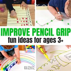 Holding A Pencil, Educational Toddler Activities, Pencil Grasp, Fine Motor Activities For Kids, Kindergarten Readiness, Toddler Education, Fine Motor Skills Activities, Motor Development