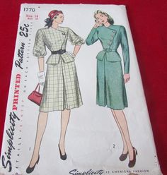 an old fashion sewing pattern from the 1950's