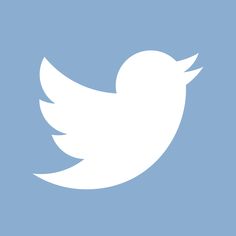 a white twitter logo on a blue background