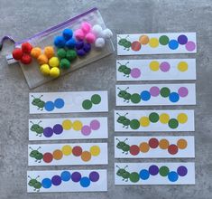 the very hungry caterpillar counting game is ready to be played on the table