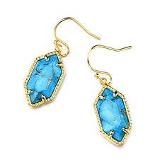 PRICES MAY VARY. Indulging in Fine Jewelry: Add a sensational jewelry piece to your collection with our stunning Drop Earrings! Plated with fine 18k gold, this earrings is a lovely accessory for any outfit. Elegance and Grace: These stunning women’s earrings feature a simple stationary pendant in Blue Turquoise . The earring with pendant is classy, stylish, and timeless so you can wear it for many years to come. Excellent Materials: Our gold chain necklace women is made of durable brass and care Luxurious Earrings, 18k Gold Bracelet, Gold Earrings For Women, Luxury Earrings, Gold Necklace Women, Women Gifts, Crystal Drop Earrings, Dress Jewelry, Crystal Drop