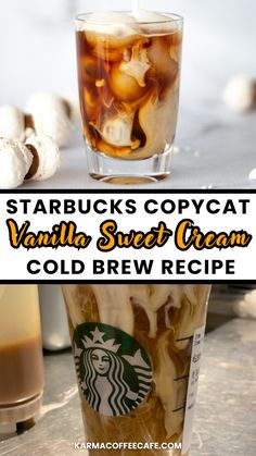 starbucks's copycat vanilla sweet cream cold brew recipe is delicious and easy to make