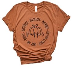 Looking for a cute versatile top to wear this summer? Make sure to grab one of our Fall Bucket List tees! This soft and comfortable graphic tee is the perfect top for any outfit. It can be paired with biker shorts, jeans, or even a simple skirt/dress! This tee is true-to-size, so be sure to order your regular t-shirt size! If you are looking for a more oversized look, make sure to size up! Diy Fall Shirts For Women, Fall Shirt Designs Vinyl, Fall Tee Shirt Designs, Autumn Shirt Ideas, Cute Fall Shirts Vinyl, Cute Shirts With Sayings, Fall Mom Shirts, Everyday Fall Slogan T-shirt, Tri-blend Graphic Tee For Fall