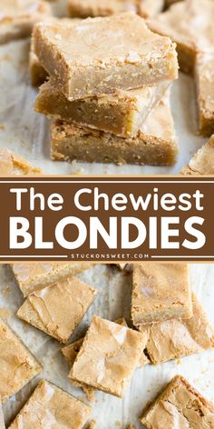 Craving something sweet? Try the BEST blondie recipe for a chewy, melt-in-your-mouth treat! This easy blondie recipe is simple to make, yet packs all the flavor you crave. The BEST dessert recipe for a fun treat to enjoy with friends and family! Best Blondie Recipe, Easy Blondie Recipe, No Bake Easy Dessert, Desserts To Make At Home, Best Blondies Recipe, Blondies Recipe Easy, Easy Desserts To Make, Gooey Desserts