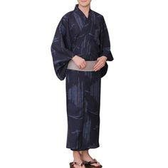 PRICES MAY VARY. -★-Size:one size，Length 145cm,Suitable for most male heights.You can also Diy modify the length of the Mens Yukata . -★-Features: Classic traditional men's Yukata,The fabric is skin-friendly and breathable. -★-Material： Made of 100% Polyester. light weight and airy and satin soft to the touch. Comfortable to wear. -★-Package includes: Yukata Kimono,Obi Belt. Feel the culture when wearing this lovely Japanese Traditional outfit. -★-Occasion: perfect present for your dad, husband, Men's Yukata, Yukata Kimono, Lounge Robes, Traditional Kimono, Obi Belt, Traditional Outfits, Japanese Traditional, Night Gown, Mens Outfits