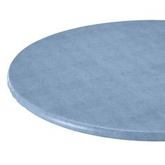 a round blue tablecloth on a white background