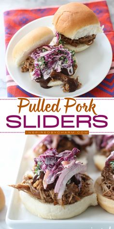 Savor the flavor with our easy pulled pork sliders! This tender and flavorful homemade pulled pork sliders recipe is a must-have for game day. Perfect as a simple crowd-pleasing appetizer. Save this easy Game Day recipe for later! Healthy Pulled Pork, Appetizer Table, Frigidaire Professional, Pulled Pork Sliders, Pork Sliders, Football Party Food, Party Appetizer, Red Cabbage, Healthy Appetizers