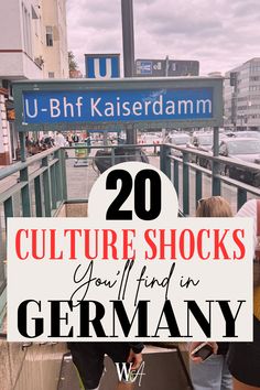 people walking down a walkway with the words 20 culture stocks you'll find in germany