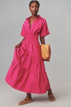 The Somerset Maxi Dress: Shirt Dress Edition Somerset Maxi Dress, Dress Shirt Dress, Elegant Evening Gowns, Clothing Needs, Casual Day Dresses, Pink Fits, Trendy Clothes For Women, Lovely Dresses, Unique Styles