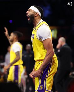 a basketball player with his mouth wide open