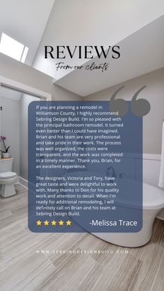 We love partnering with you. Hearing something like this from our clients makes all the hard work worth it. Contact us today to see it for yourself! Client Review, Hall Bathroom, Modern Contemporary Style, Tile Inspiration, Flooring Ideas, Home Additions, Bathroom Remodeling, Tile Ideas, Bathroom Tile