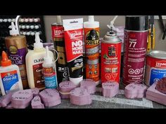 many different types of hair care products on a table