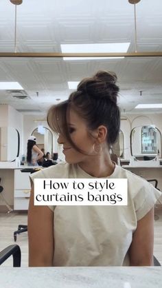 KENDRA | LIFESTYLE. HAIR. WELLNESS on Instagram: "✨ Save for later ✨ How to style curtain bangs🧚‍♂️ . . #curtainbangs #azhairstylist #gilberthairstylist #scottsdalehairstylist #azweddinghair #hairhacks #howtostyle #howtostylebangs #bangstyle #bangstutorial #hairtips #phoenixhairstylist #gilbertbalayage #asuhair #asuhairstylist #asuhairsalon" How To Fix Curtain Bangs, Style Curtain Bangs Tutorial, How To Style Curtain Bangs Tutorial, How To Style Curtain Bangs, Styling Curtain Bangs, Hair Wellness, Bangs Tutorial, Flat Iron Hair Styles, How To Style Bangs