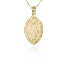 Description: Solid 10k Gold Saint Mary Shield Pendant Necklace Item No.: Ba186 Metal Type: 10k Solid Gold (Also Available In 14k Solid Gold) Metal Color: Yellow Gold.Or Rose Gold Or White Gold Measurement: Pendant Only Weight: 1.87 Grams Pendant W/Chain Weight: 2.9 - 3.2 Grams (Vary From Length Chain) Pendant Height With Bale: 1.14” (29.0 Mm) Width: 0.55” (14.1 Mm) Chain Available In 16", 18", 20", 22" Brand New Made To Order. Might Take 3-5 Days To Be Shipped. Cross Necklace Sideways, Phoenix Necklace, Necklace White Gold, Divine Protection, White Gold Pendant Necklace, Shine Jewelry, Dog Pendant, Round Pendant Necklace, Necklace Rose Gold