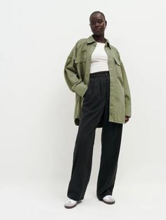 Women's New Clothing | Reformation Jeans Button, Oversized Jacket, Button Front Shirt, Oversized Shirt, Go Outside, Denim Fabric, Clothing And Accessories