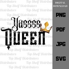 the words and crown are in different font styles