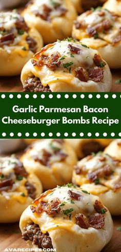 Craving a deliciously cheesy treat? Try these Garlic Parmesan Bacon Cheeseburger Bombs that combine savory beef with crispy bacon. Quick to make, they’re ideal for busy weeknights and will delight both kids and adults. Dinner Ideas For Parties, Family Dinner Ideas Healthy, Easy Dinner Ideas For Two, Dinner Ideas With Chicken, Dinner Ideas For Two, Dinner Ideas Recipes, Dinner Recipes Ideas, Fun Dinner, Bombe Recipe