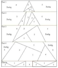 the diagram shows how to make an origami pyramid with four sides and numbers on each side