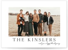 a family photo with the words, the kinsleys