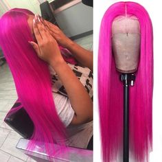 Hot Pink Wigs Human Hair Fuchsia Lace Front Colored Wigs 26 150% 13x4 Lace Wigs  100% Remy Human Hair, Fast Shipping, 2 to 7 Days to be Delivered. Pink Wigs, Ombre Blond, Long Human Hair Wigs, Affordable Wigs, Bob Lace Front Wigs, Short Human Hair Wigs, Pink Wig, Beautiful Wigs, Wigs Human Hair