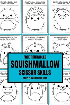 free printables for squishmallow scissor skills