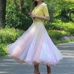 Bow Skirt Outfit, Skirt Holiday Outfit, Rainbow Tulle Skirt, Holiday Skirt Outfits, Long Tulle Skirt, Tulle Long Skirt, Rainbow Skirt, Holiday Outfits Women, Clothing Studio