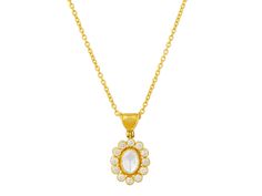 GURHAN, GURHAN Elements Gold Diamond Pendant Necklace, 8x6mm Oval set in Diamond Frame Gold Diamond Pendant Necklace, Diamond Frame, Diamond Pendant Necklace, Rose Cut Diamond, Gold Pendant Necklace, 22k Gold, Diamond Pendant, Gold Pendant, Gold Diamond