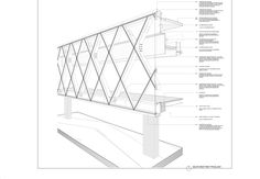 an architectural drawing showing the details of a building