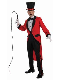 Adult Ringmaster Costume - costumesupercenter.com Magician Costume, Ringmaster Costume, Ring Master, Halloween Ring, Circus Costume, Clown Costume, Mens Halloween Costumes, Adult Halloween Costumes, Costume Shop