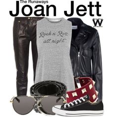 Joan Jett Costume, Joan Jett Style, Music Outfits, 80's Costume, 80's Prom, Spirit Days, 80s Rocker, The Runaways, 80's Party