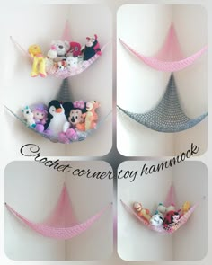 Crochet Stuffed Animal Hammock, Teddy Hammock, Corner Hammock, Decor Corner, Toy Net, Soft Toy Storage, Toy Hammock, Storage Kids, Storage Kids Room