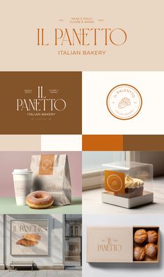 the packaging design for an italian bakery