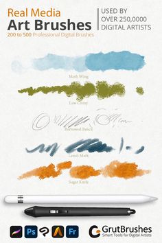 the real media art brushes for digital artists