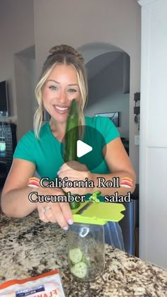 Janelle Rohner on Instagram: "California roll or kani salad but as a cucumber salad! #cucumbers #cucumbersalad #kanisalad #snacktime
#easyrecipes #easyrecipe #healthyfood
#healthyeating #healthyrecipes" Cucumber Kani Salad, Crab Cucumber Salad Tiktok, Cucumber Crab Rangoon Salad, Viral Cucumber Salad With Crab, Imitatation Crab Cucumber Salad Recipe, California Roll In A Jar, Viral Cucumber Salad With Salmon, California Roll Salad Recipe