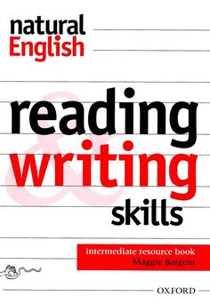 a book cover with the words reading and writing skills in red on top of it