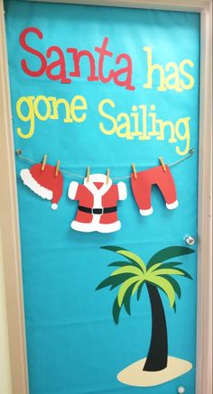 santa has gone sailing door decoration