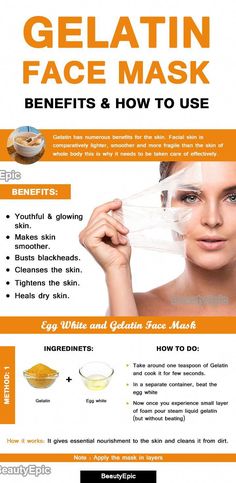 Gelatin Mask, Tumeric For Acne, Face Mask Benefits, Gelatin Face Mask, Natural Face Moisturizer, Mask Recipes, Healing Dry Skin, Tumeric Face Mask, Green Tea Mask