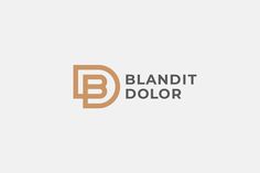 the logo for blandt dolor is shown in orange and grey colors on a white background