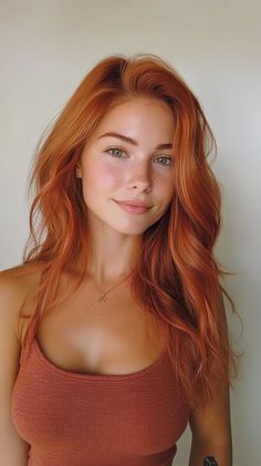 fall hair colors copper highlights Red Hair Brown Roots, Beautiful Red Head Woman, Vibrant Copper Hair, Warm Hair Color Ideas, Copper Fall Hair, Orange Copper Hair, Different Short Haircuts, Red Dyed Hair, Copper Hair Ideas