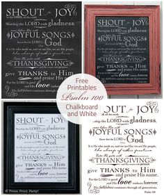 four different types of chalkboard signs with the words, sayings and phrases