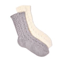 Slip them on and get comfortable! Cable knit socks from Aerosoles come in a convenient two-pack so you can stock up and save on cozinessthe perfect finishing touch for your lounge-worthy look. Size: LADIES 9-11. Color: Gray. Gender: female. Age Group: adult. Cozy One Size Cable Knit Socks, Cozy Comfortable Non-slip Socks, Cheap One-size Women's Socks, Affordable Non-slip Socks, Comfortable Non-slip Gray Socks, Cable Knit Socks, Kit Home, Knitted Slippers, Grey Outfit