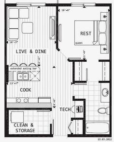 the floor plan for a small apartment