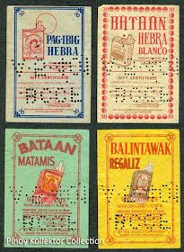 four different types of match cards from the 1950's