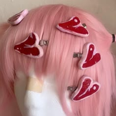 hand made meat hair clip, only comes with 1 Alternative Hair Accessories, Yami Kawaii, Creepy Cute, In My Head, Pastel Goth, Character Outfits, Barrettes, Look Cool, Cute Fashion