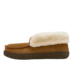 Style number AR4421-200. Brown ankle moccasin slipper. Genuine suede leather upper. Cowhide stitching. 100% Polyester lining. Superior foam cushioning underfoot. Indoor/outdoor EVA sole for quick trips outside. Spot clean with damp cloth. Ariat Slippers, Elk Hunting Gear, Turkey Hunting Gear, Boots Store, Moccasin Slippers, Hunting Bags, Moccasins Slippers, Dog Gear, Rubber Boots