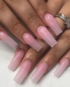 Check out these 10 clear pink nails we love for a classic and timeless manicure you won't regret. We have 10 classic styles you’ll want to check out. Click the article link for more photos and inspiration like this // Photo Credit: Instagram @opnails_ // #clearnail #clearnailart #clearnailcolor #clearnailideas #clearnails #clearnailstyles #clearpinknaildesigns #clearpinknails Pink Sheer Nails Acrylic, Clearing Pink Nails, Clear Pink And White Acrylic Nails, Pinkish Clear Nails, Clear Jelly Pink Acrylic Nails, Clearish Pink Acrylic Nails, Clearish Pink Nails, Clear Pink Coffin Acrylic Nails, Plush Pink Nails