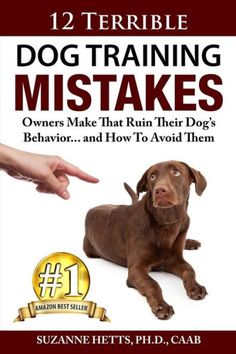 the book cover for 12 terrible dog training mistakes