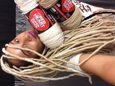 Diy Yarn Dreads How To Make, Diy Dreads Yarn, Diy Yarn Dreadlocks, Yarn Extensions Diy, Yarn Locs Hairstyles Faux Dreads, How To Make Yarn Dreads, Diy Yarn Dreads, Yarn Dreads Diy Faux Locs, Braids With Yarn In Hair